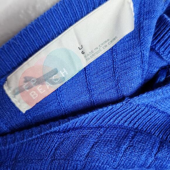 Free People Short & Sweet Mini Dress in Mazarine Pullover Sweater Knit Revolve - Picture 2 of 11